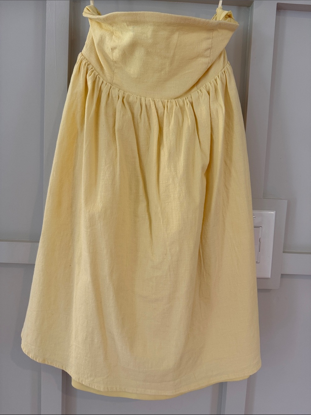 Princess Polly Yellow Strapless Empire Waist Mini Dress